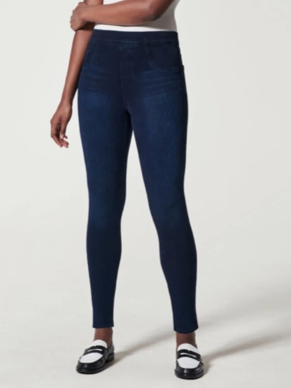 Spanx Jean-ish® Ankle Pull On Leggings Blue Size 1X Petite